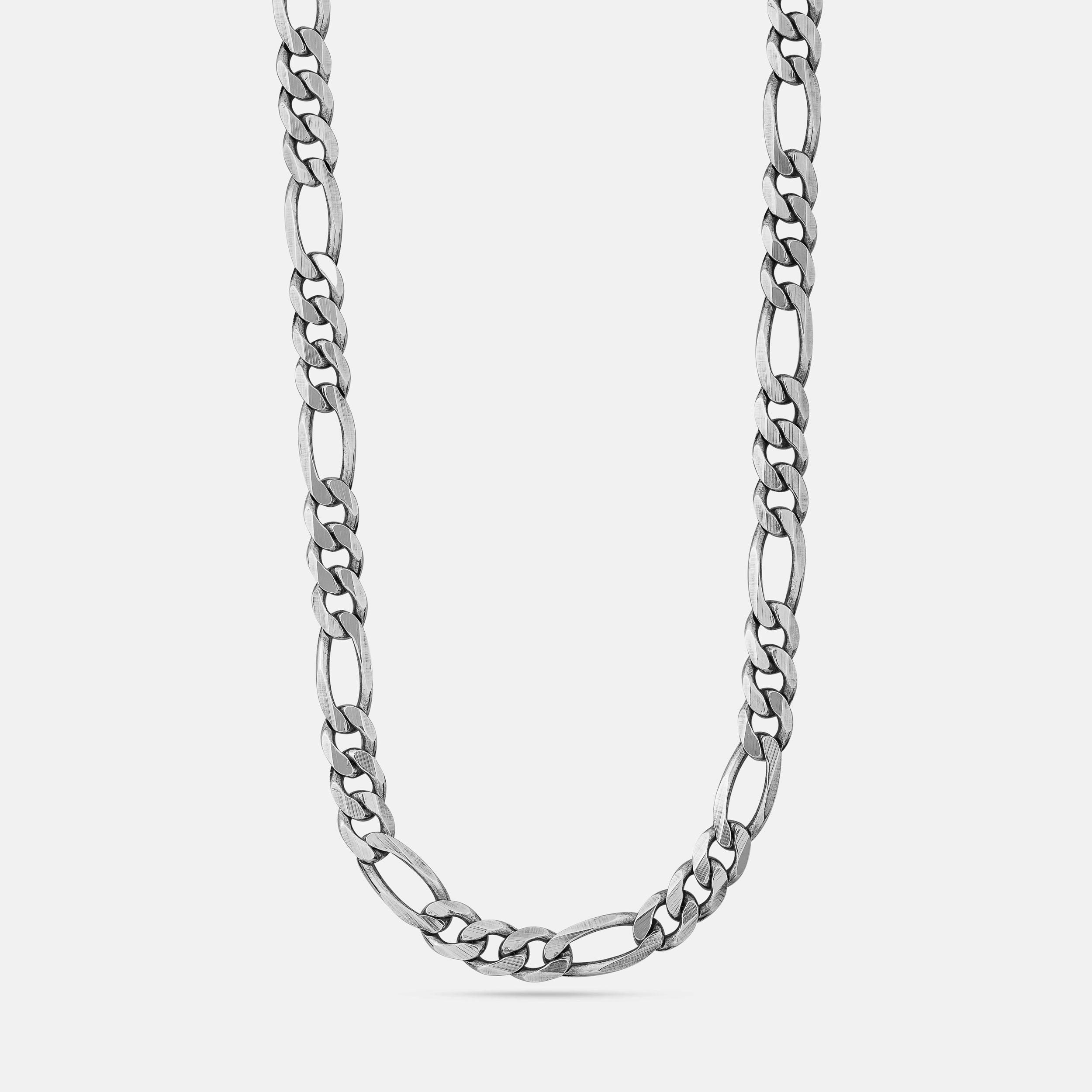 6.2MM Figaro Chain .925 top Solid Sterling Silver 20