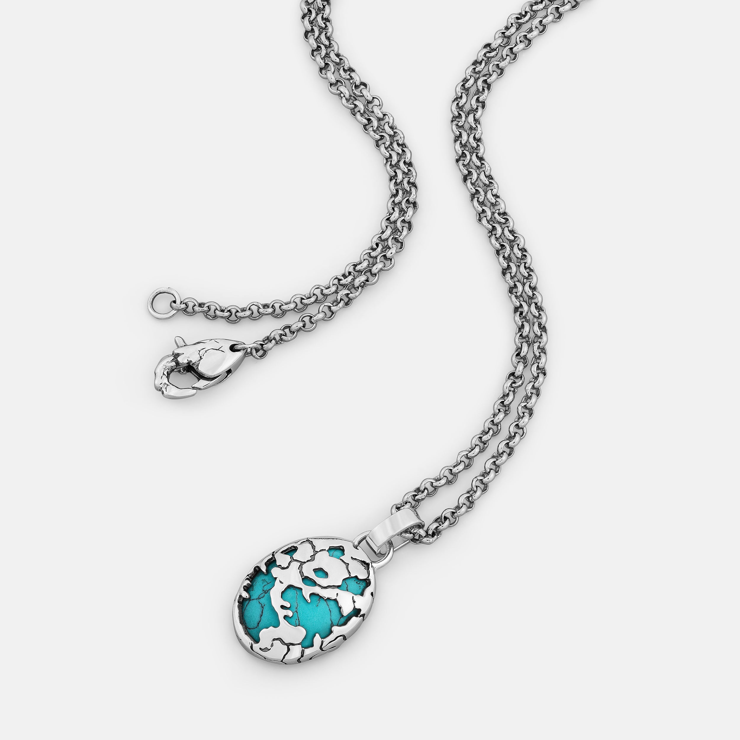 Clocks and colours 22” Necklace with turquoise deals pendant + stingray pendant