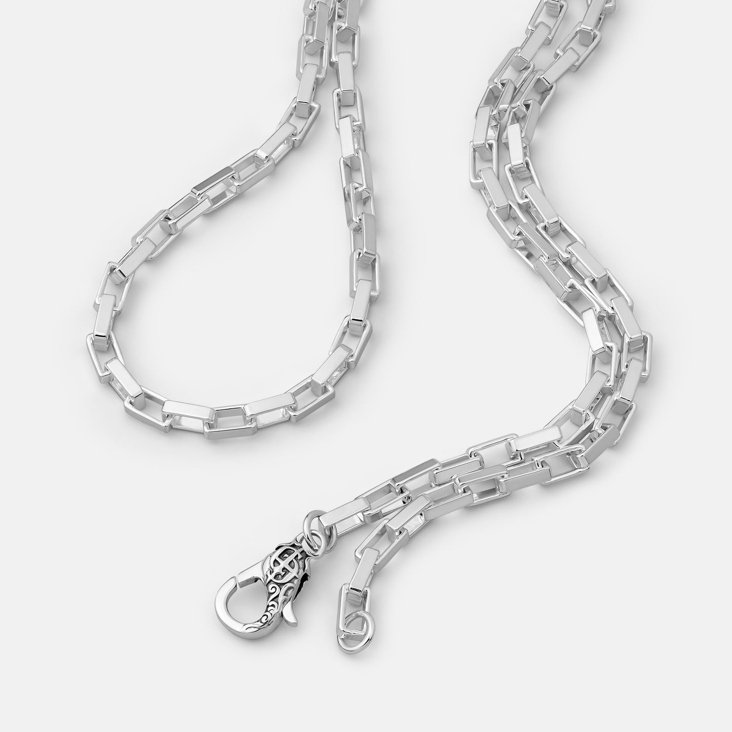 Rectangle Link Chain Necklace x 3mm