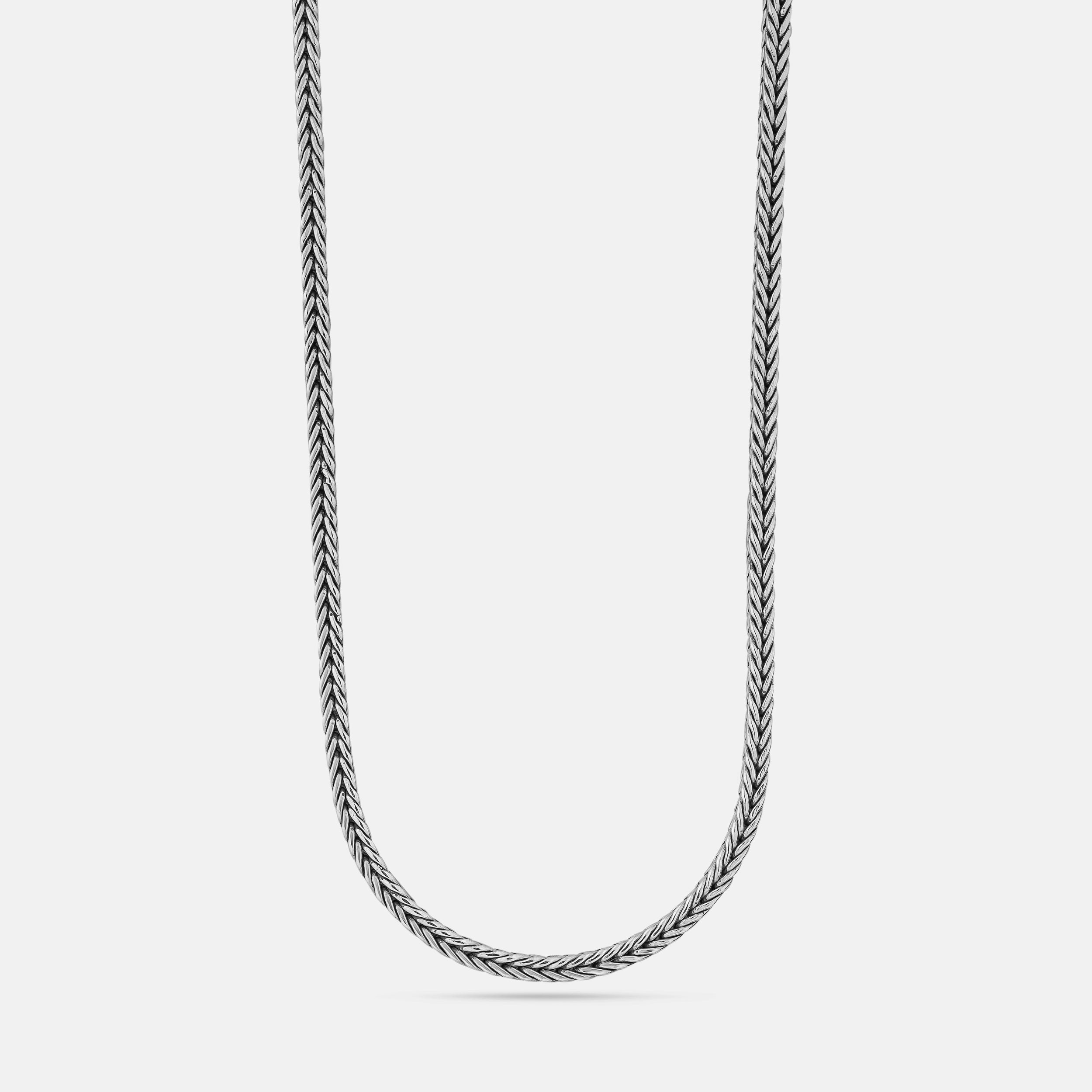 Snake bone chain Square offers tube black enamel Triangle necklace in English