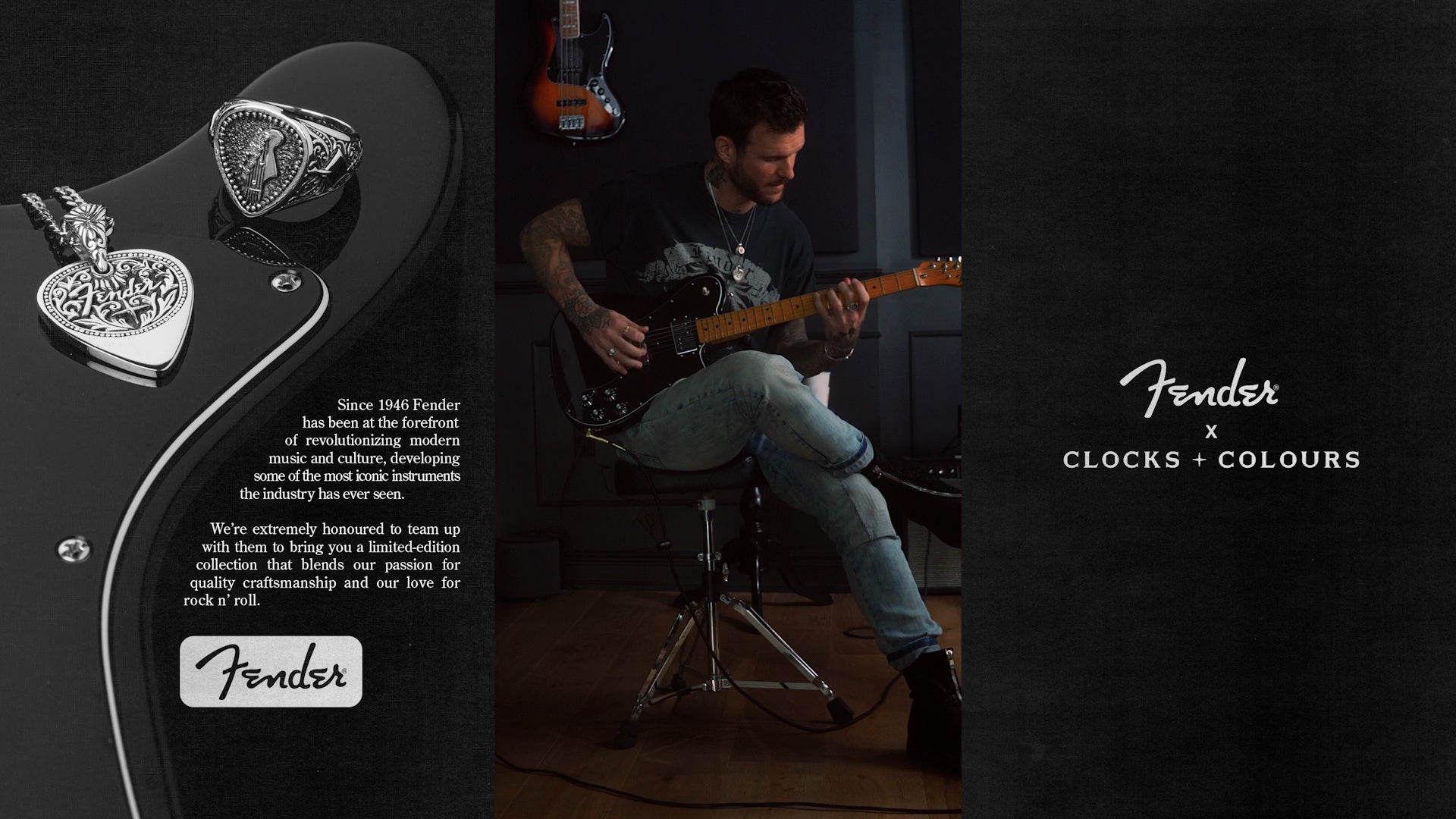 Load video: Fender X Clocks and Colours | Interview with Shane